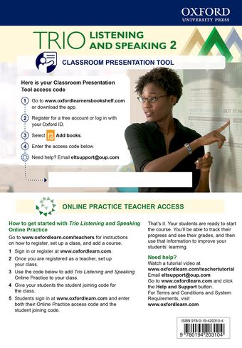 Trio Listening and Speaking Level 2 Teacher's Online Practice Pack book cover