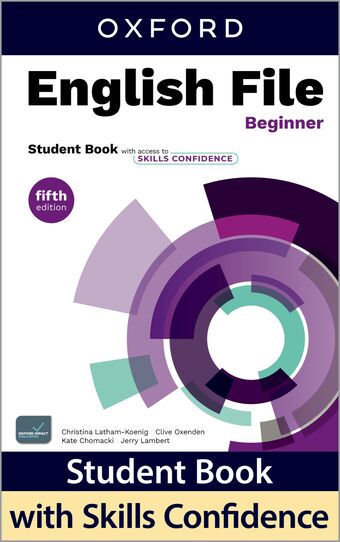 English File Fifth Edition Beginner Student Book + Skills Confidence book cover