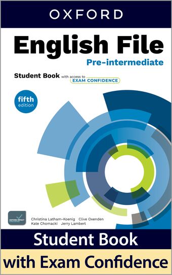 English File Fifth Edition Pre-Intermediate Student Book + Exam confidence book cover