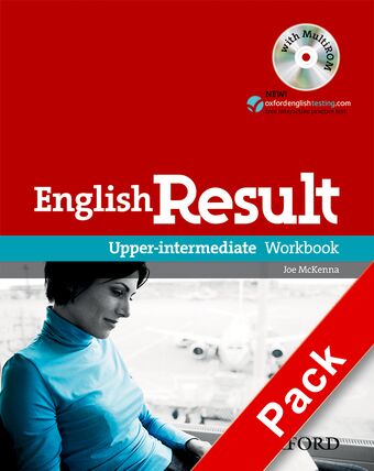 English Result Upper-Intermediate Workbook with answer key booklet and MultiROM book cover