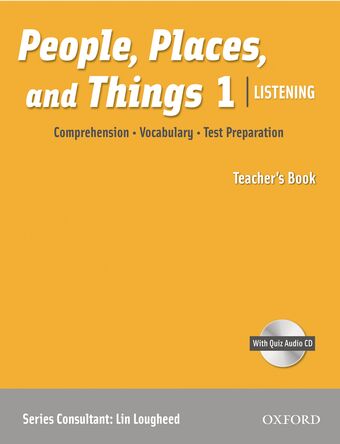 People, Places, and Things Listening Teacher's Book 1 with Audio CD book cover