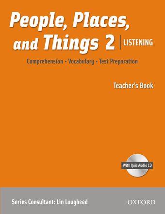People, Places, and Things Listening Teacher's Book 2 with Audio CD book cover