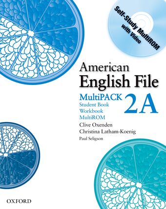 American English File Level 2 Student Book and Workbook Multipack A book cover