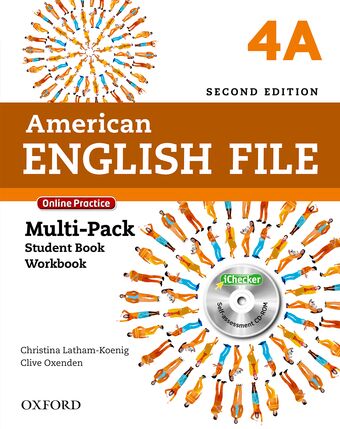 American English File Level 4 Multi-Pack A with Online Practice and iChecker book cover