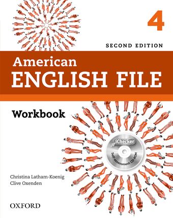 American English File Level 4 Workbook with iChecker book cover