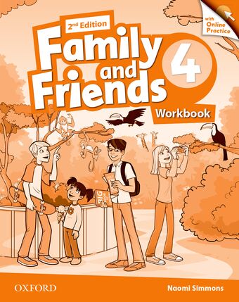 Family and Friends 4 Workbook & Online Skills Practice Pack book cover