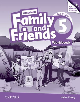 American Family and Friends 5 Workbook with Online Practice Pack book cover