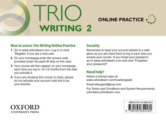 Trio Writing 2 Online Student Access Stand-alone Pack book cover