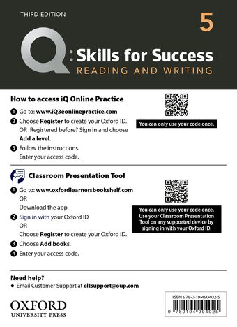 Q Skills for Success Level 5 Reading and Writing Teacher's Access Card book cover