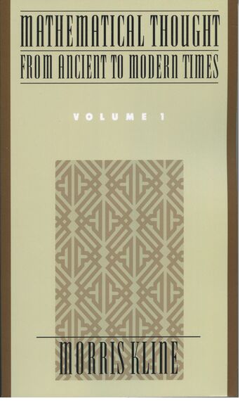 Mathematical Thought From Ancient to Modern Times book cover