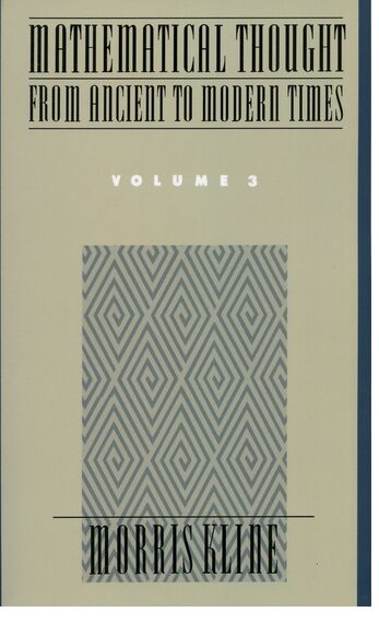 Mathematical Thought from Ancient to Modern Times book cover