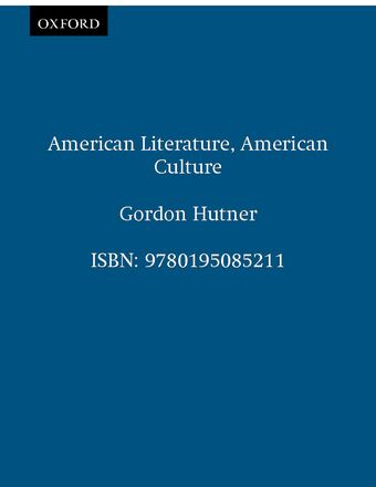 American Literature, American Culture book cover