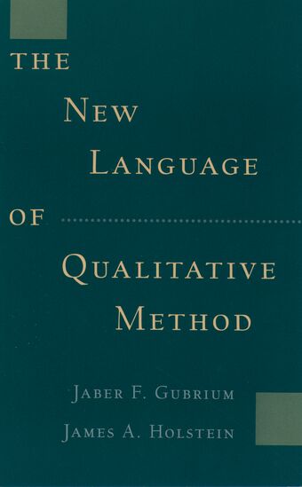 The New Language of Qualitative Method book cover