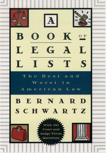 A Book of Legal Lists book cover