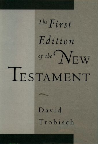 The First Edition of the New Testament book cover