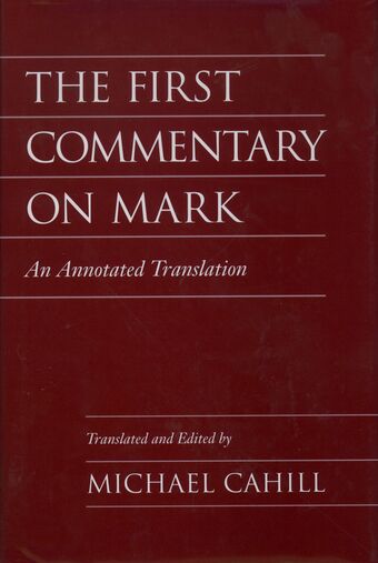 The First Commentary on Mark book cover