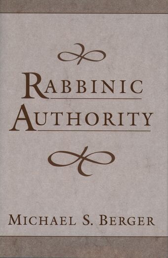 Rabbinic Authority book cover