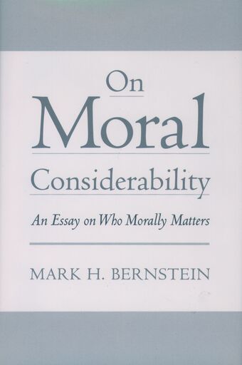 On Moral Considerability book cover