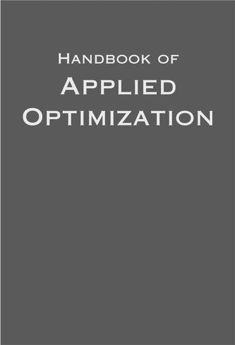 Handbook of Applied Optimization book cover