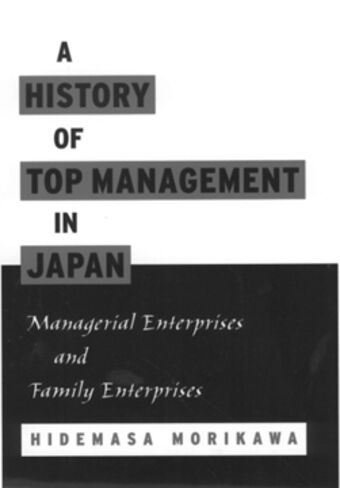 A History of Top Management in Japan book cover
