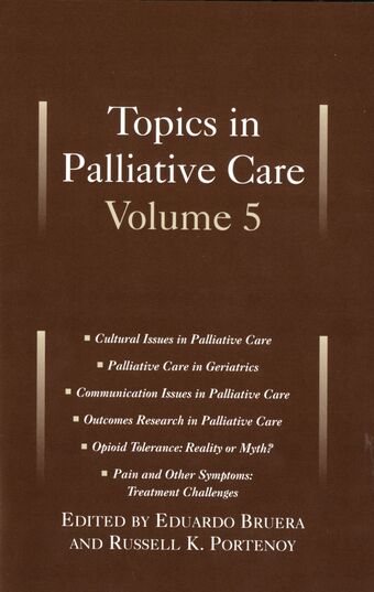 Topics in Palliative Care book cover