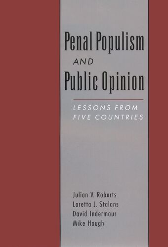 Penal Populism and Public Opinion book cover