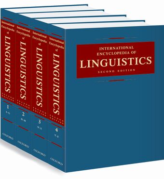 International Encyclopedia of Linguistics, Four Volumes book cover