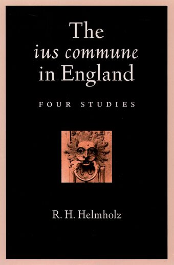 The ius commune in England book cover