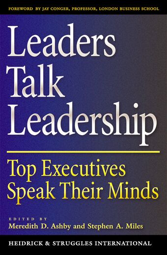 Leaders Talk Leadership book cover