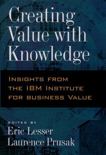 Creating Value with Knowledge book cover