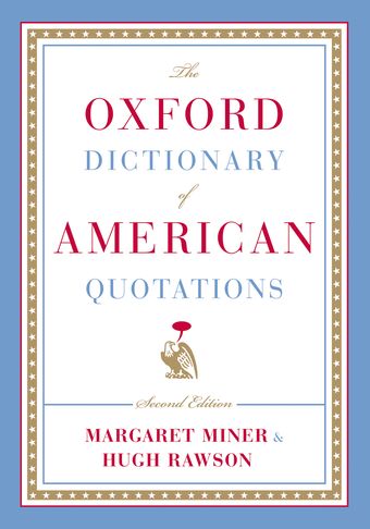 The Oxford Dictionary of American Quotations book cover