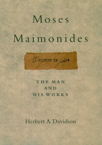 Moses Maimonides book cover