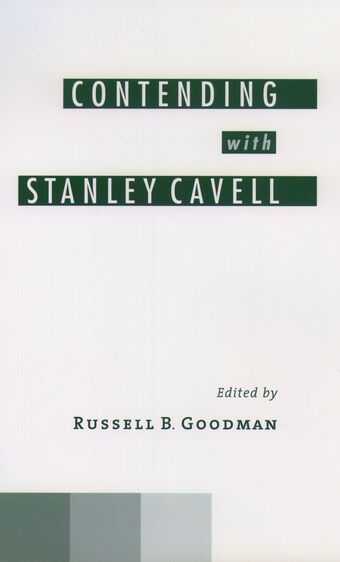 Contending with Stanley Cavell book cover