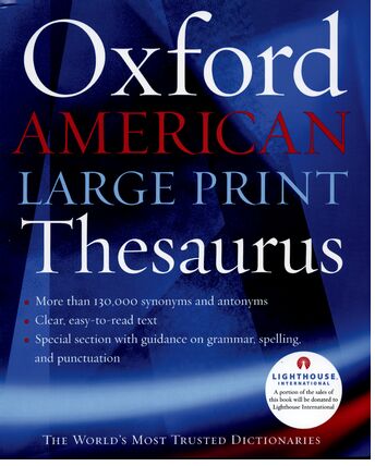 The Oxford American Large Print Thesaurus book cover