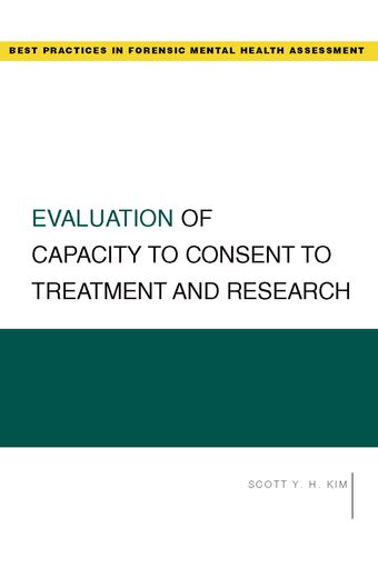 Evaluation of Capacity to Consent to Treatment and Research book cover