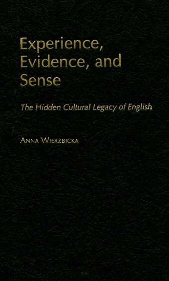 Experience, Evidence, and Sense book cover