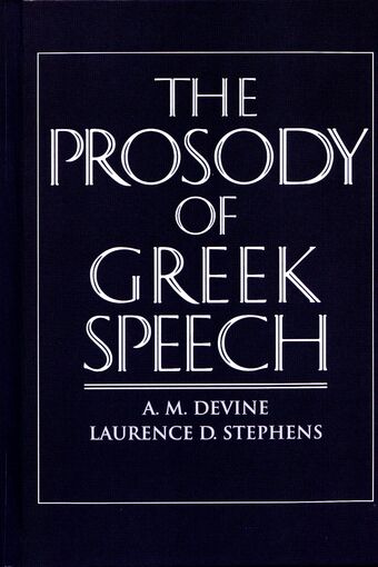 The Prosody of Greek Speech book cover
