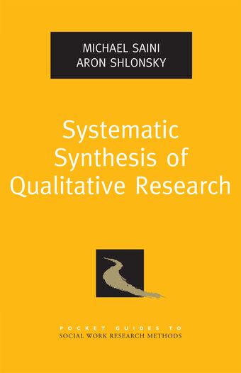 Systematic Synthesis of Qualitative Research book cover