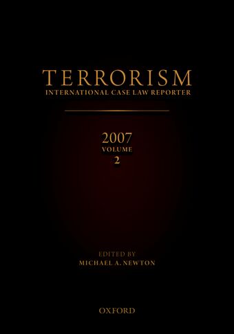 Terrorism: International Case Law Reporter, 2007: Volume 2 book cover