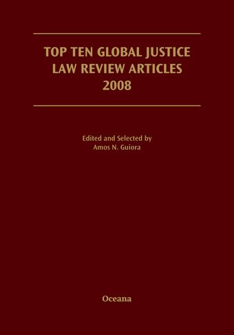 Top Ten Global Justice Law Review Articles 2008 book cover