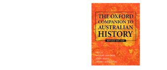 The Oxford Companion to Australian History book cover