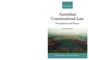 Australian Constitutional Law book cover