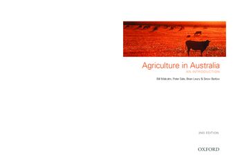 Agriculture In Australia book cover