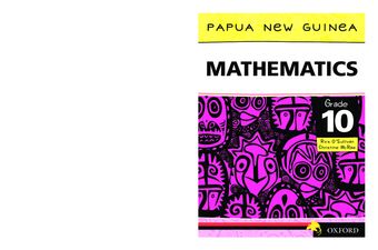 Papua New Guinea Mathematics Grade 10 book cover