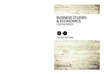 Business Studies & Economics for the Pacific A-Z Essential Terms book cover