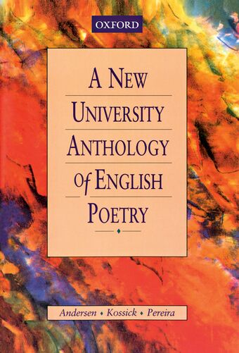 A New University Anthology of English Poetry book cover