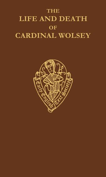 The Life and Death of Cardinal Wolsey book cover