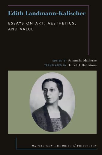 Edith Landmann-Kalischer Essays on Art, Aesthetics, and Value book cover