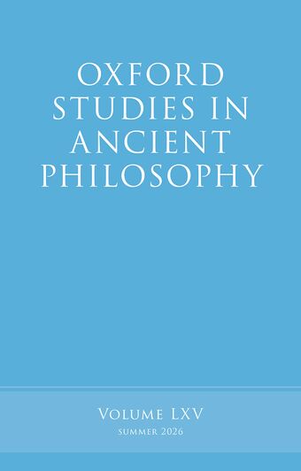 Oxford Studies In Ancient Philosophy OSAP Paperback book cover