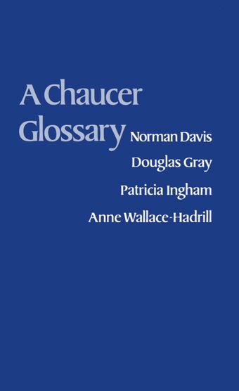 A Chaucer Glossary book cover